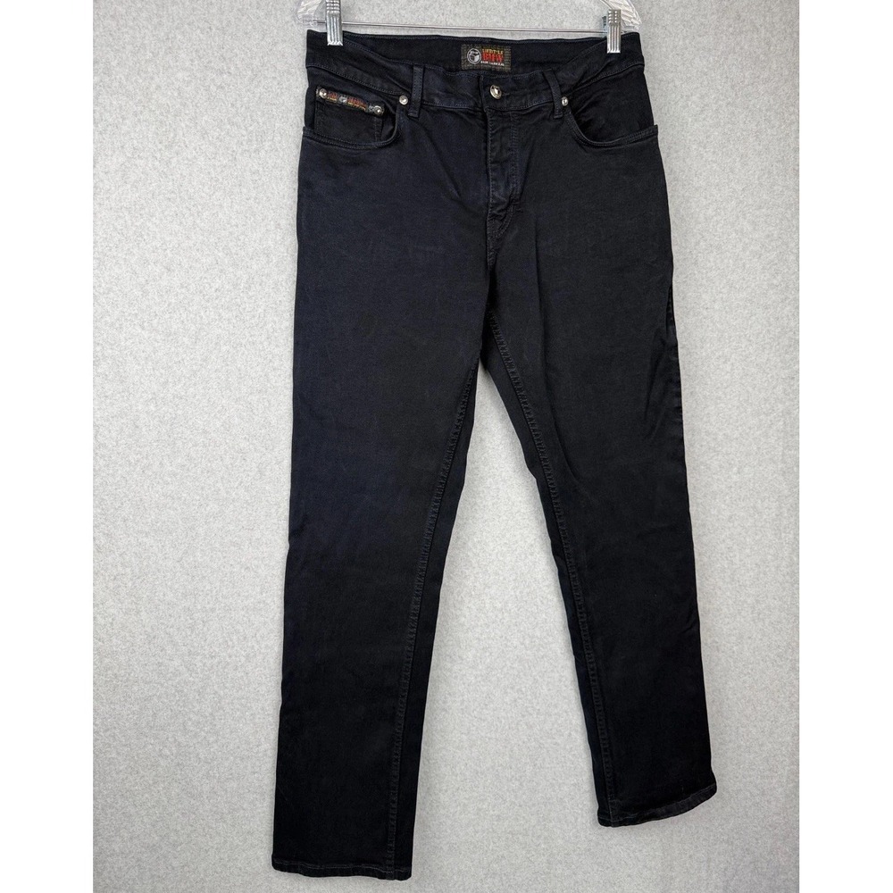 BMW Lifestyle Bodywear Black Jeans Men Size 32 Straight Leg Denim